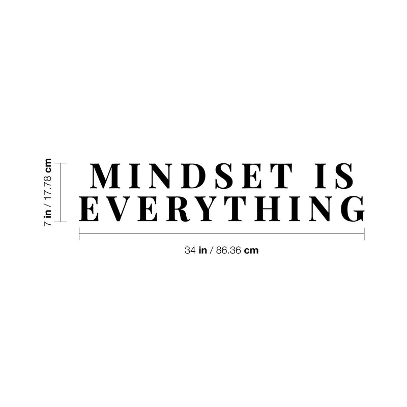 Vinyl Wall Art Decal - Mindset is Everything - Modern Inspirational Quote Sticker For Home Bedroom Kids Room Playroom School Classroom Work Office Decor   4