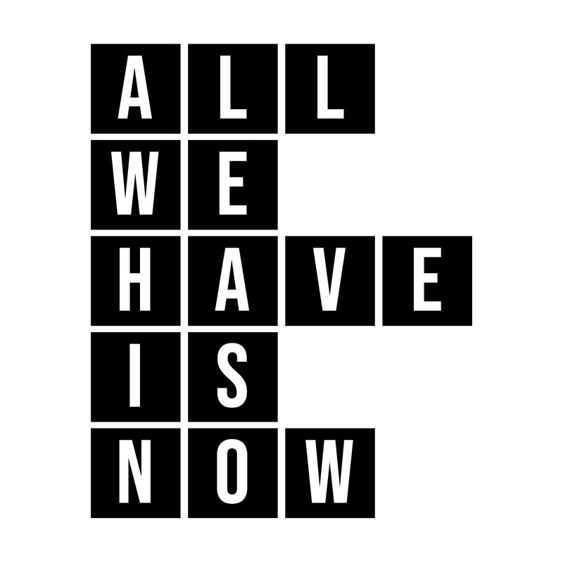 Vinyl Wall Art Decal - All We Have Is Now - Modern Motivational Energetic Quote For Home Bedroom Closet Living Room Office Business Decoration Sticker   3