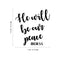 Vinyl Wall Art Decal - He Will Be Our Peace - 14. Modern Spiritual Lovely Inspiring Quote Sticker For Home Bedroom Living Room Coffee Shop Religious Center Decor   3